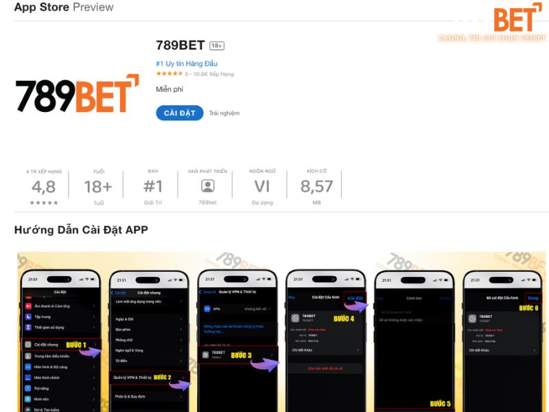 Hướng dẫn các bước tải app 789BET cho từng hệ điều hành