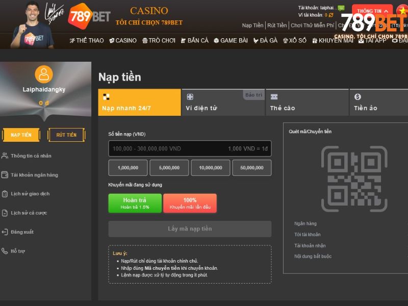 Những ưu điểm vượt trội khi nạp tiền 789BET